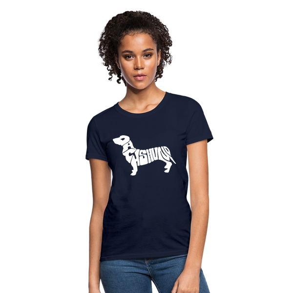 Dachshund Women's T-Shirt - navy