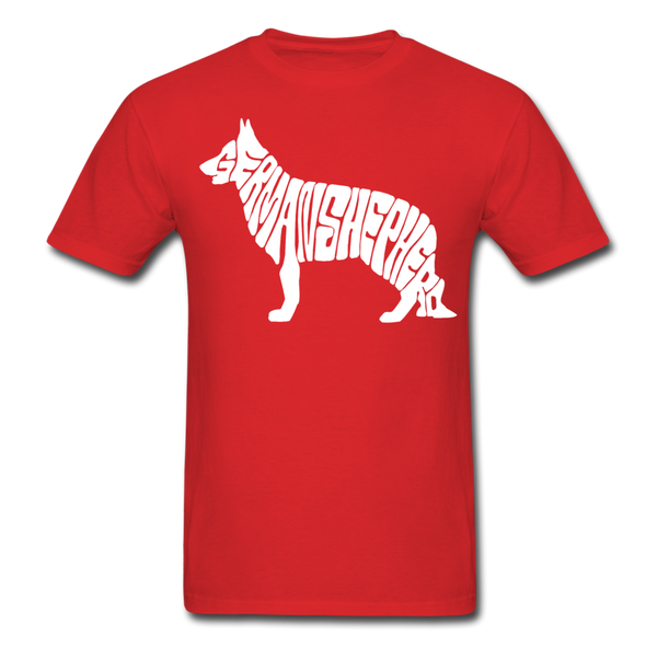 German Shepherd Men's T-Shirt - red