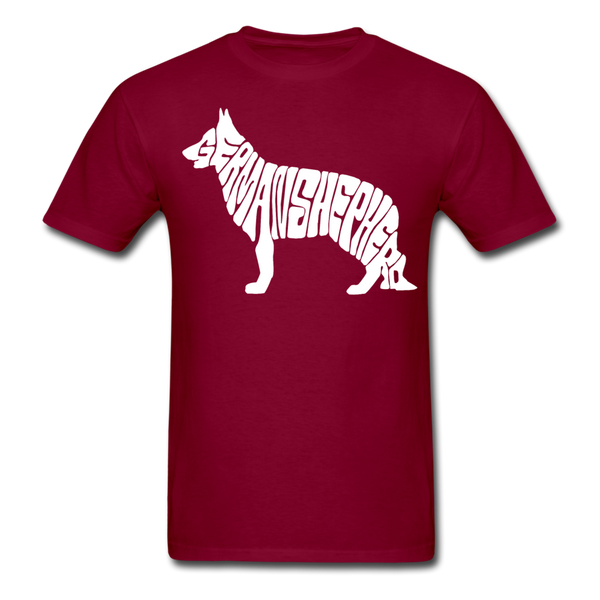 German Shepherd Men's T-Shirt - burgundy