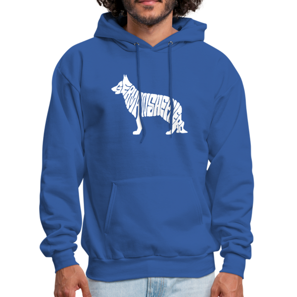 German Shepherd Men's Hoodie - royal blue