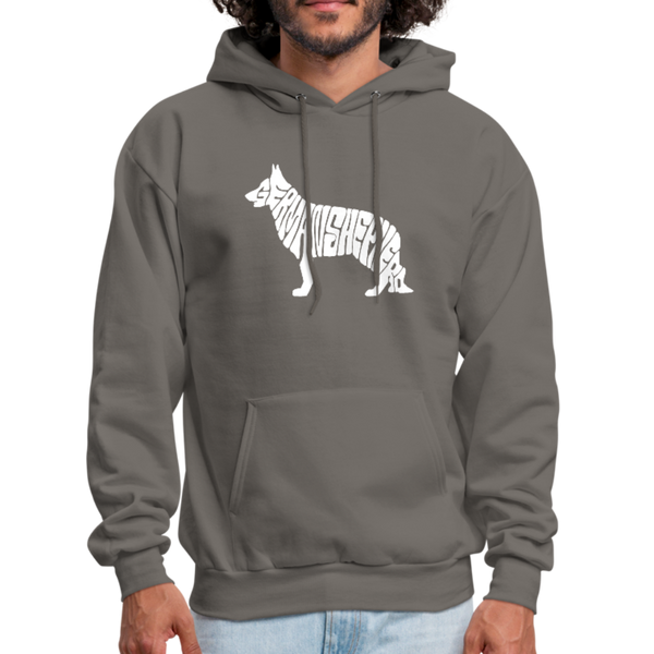 German Shepherd Men's Hoodie - asphalt gray