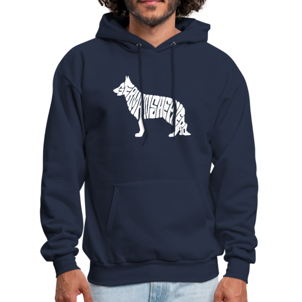 German Shepherd Men's Hoodie - navy