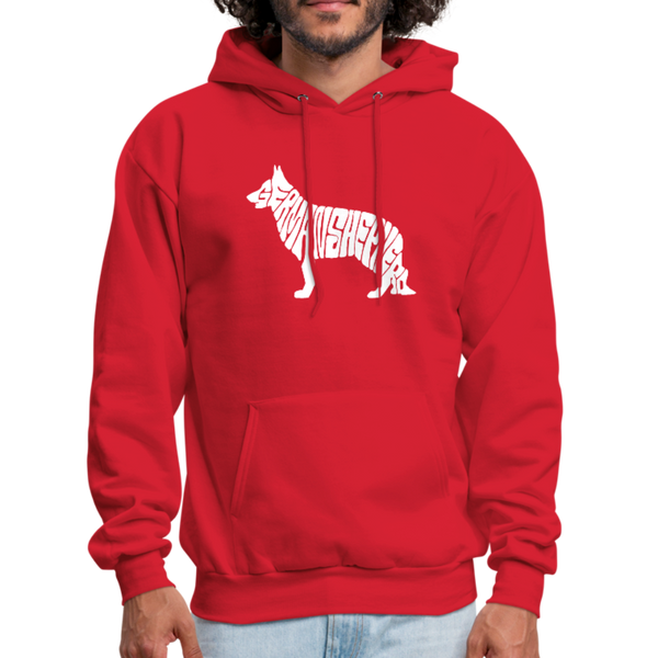 German Shepherd Men's Hoodie - red