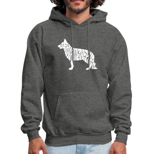 German Shepherd Men's Hoodie - charcoal gray