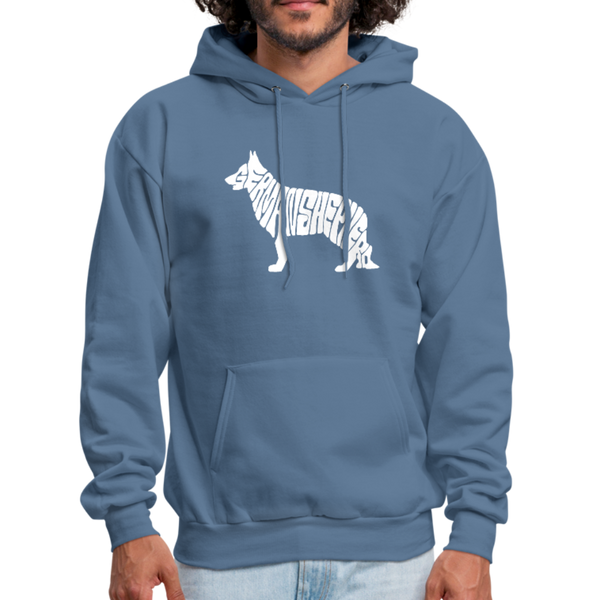 German Shepherd Men's Hoodie - denim blue