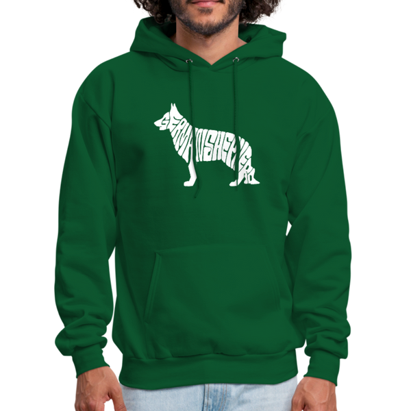 German Shepherd Men's Hoodie - forest green