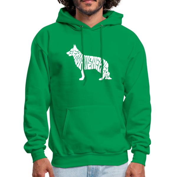 German Shepherd Men's Hoodie - kelly green