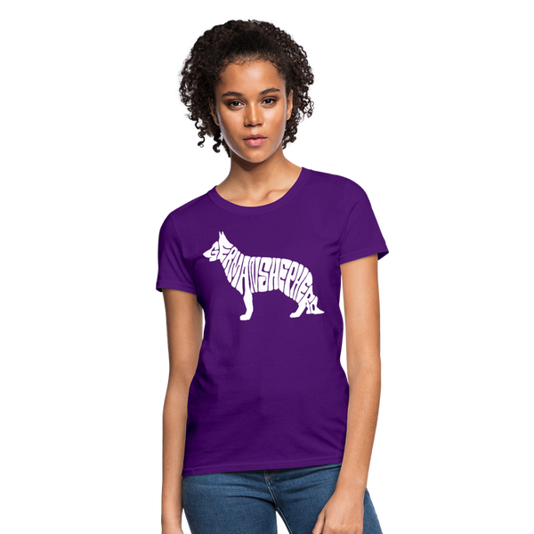 German Shepherd Women's T-Shirt - purple