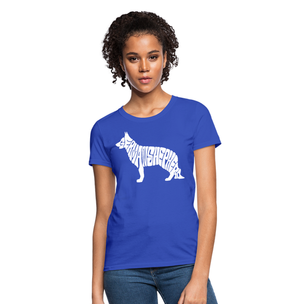 German Shepherd Women's T-Shirt - royal blue