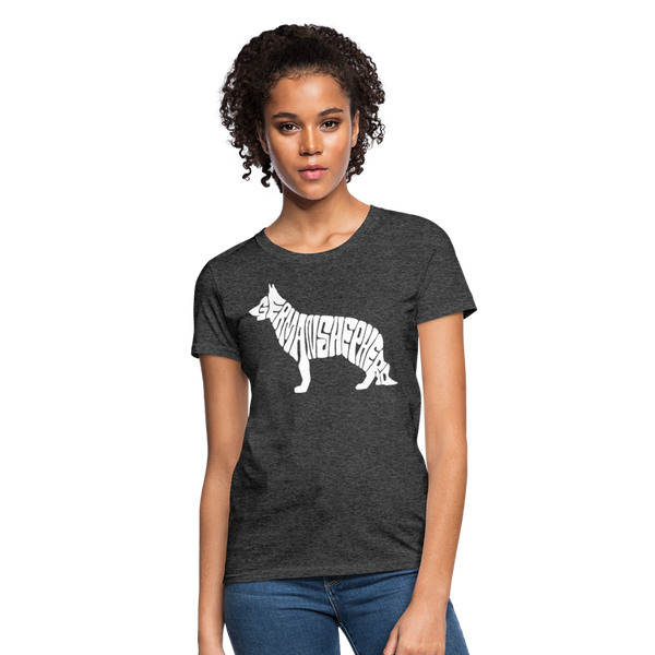 German Shepherd Women's T-Shirt - heather black