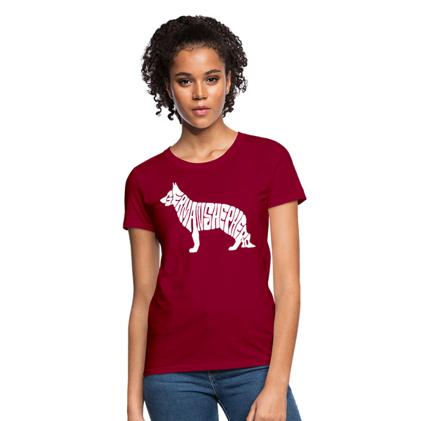 German Shepherd Women's T-Shirt - dark red