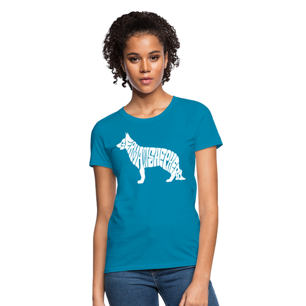 German Shepherd Women's T-Shirt - turquoise