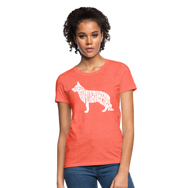 German Shepherd Women's T-Shirt - heather coral