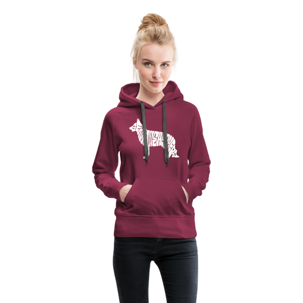 German Shepherd Women’s Premium Hoodie - burgundy