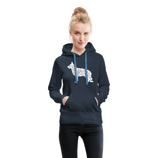 German Shepherd Women’s Premium Hoodie - navy