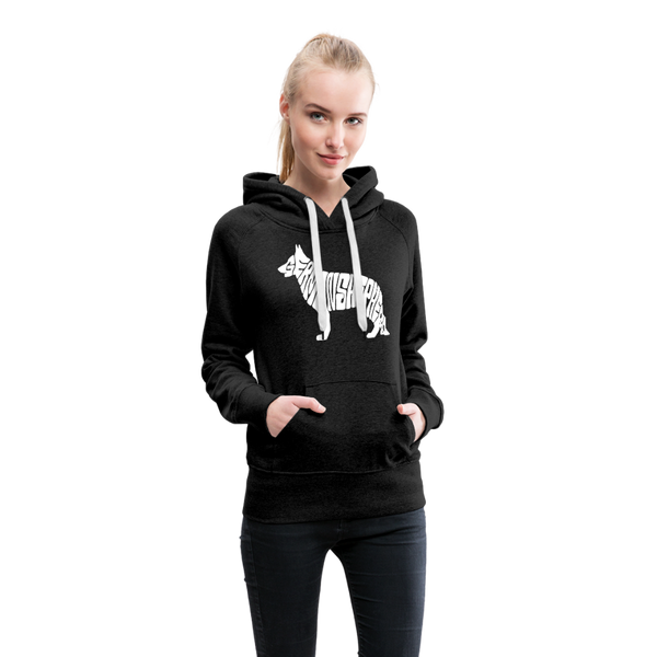 German Shepherd Women’s Premium Hoodie - charcoal gray