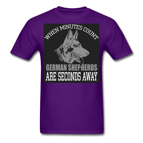 When Minutes Count German Shepherds Are Seconds Away Men's T-Shirt - purple