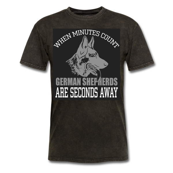 When Minutes Count German Shepherds Are Seconds Away Men's T-Shirt - mineral black