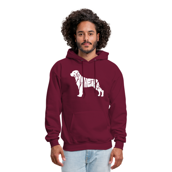 Rottweiler Men's Hoodie - burgundy