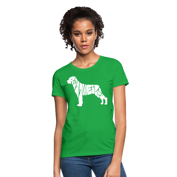 Rottweiler Women's T-Shirt - bright green