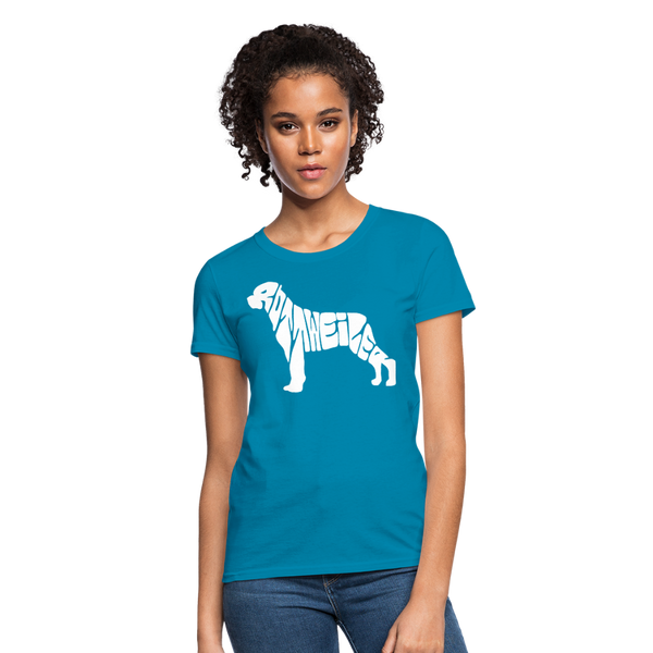 Rottweiler Women's T-Shirt - turquoise