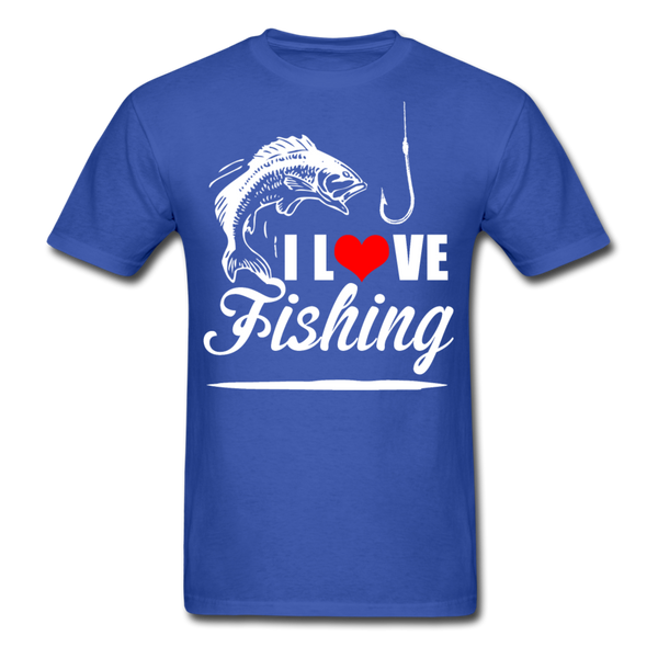 I Love Fishing Men's T-Shirt - royal blue