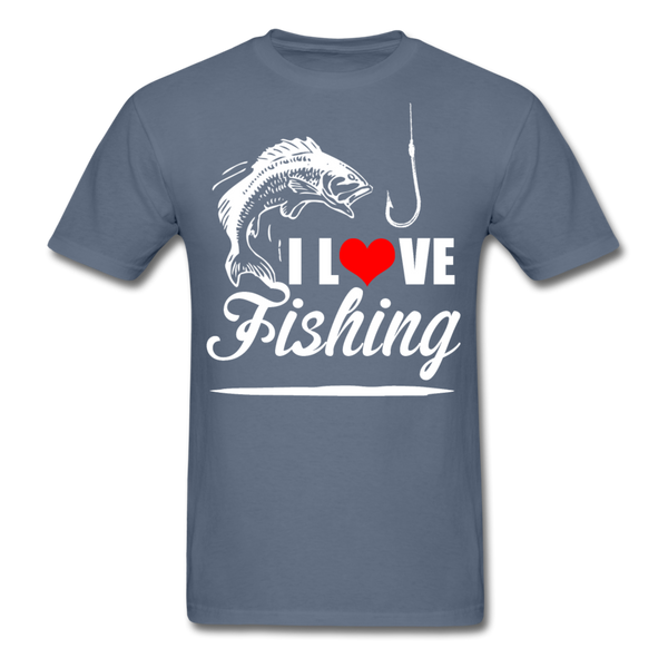 I Love Fishing Men's T-Shirt - denim