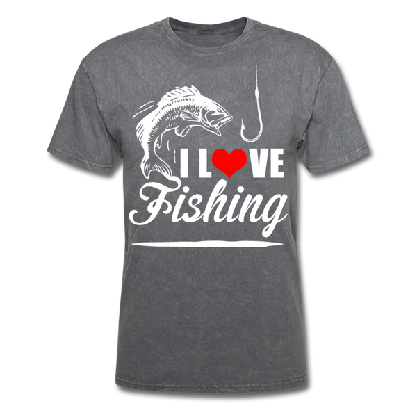 I Love Fishing Men's T-Shirt - mineral charcoal gray