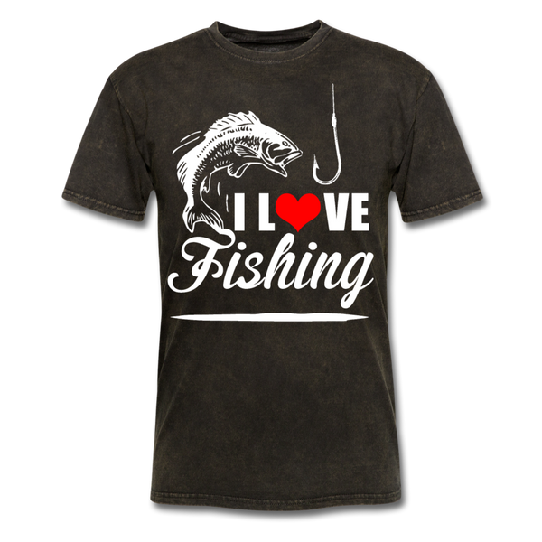 I Love Fishing Men's T-Shirt - mineral black