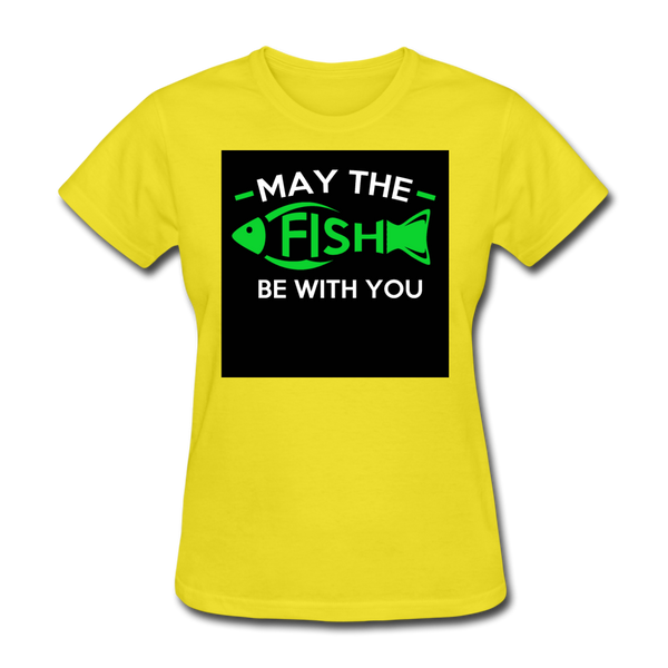 May The Fish Be With You Women's T-Shirt - yellow