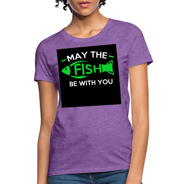 May The Fish Be With You Women's T-Shirt - purple heather