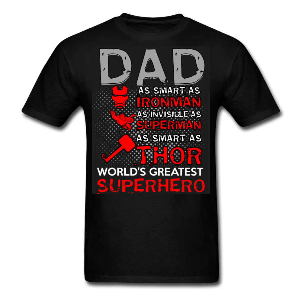 Dad World's Greatest Superhero Men's T-Shirt - black