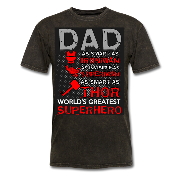 Dad World's Greatest Superhero Men's T-Shirt - mineral black