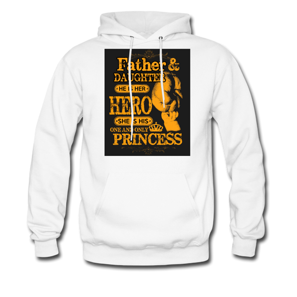 Father & Daughter Hero & Princess Men's Hoodie - white