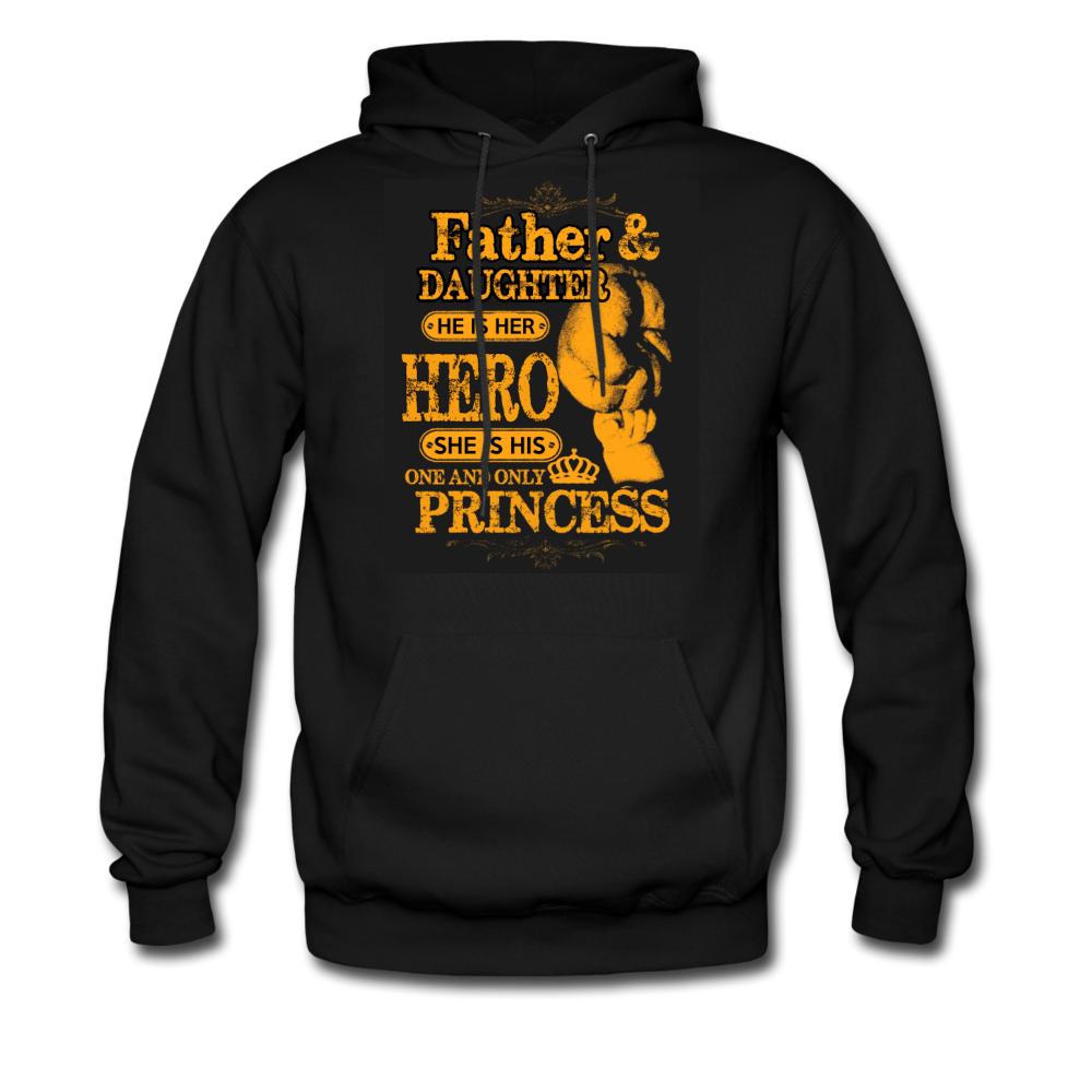 Father & Daughter Hero & Princess Men's Hoodie - black