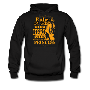 Father & Daughter Hero & Princess Men's Hoodie - black