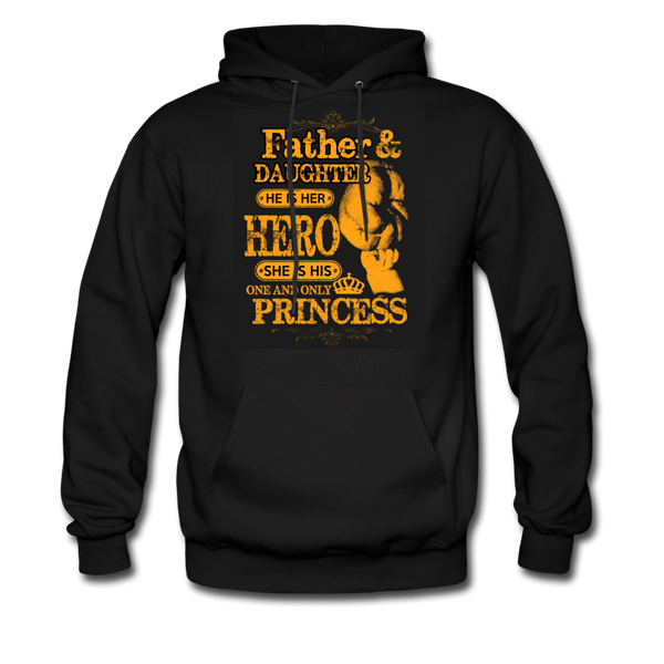 Father & Daughter Hero & Princess Men's Hoodie - black