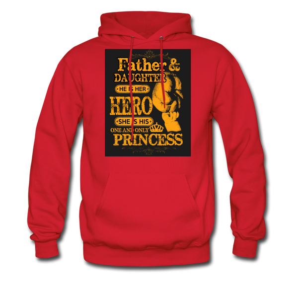 Father & Daughter Hero & Princess Men's Hoodie - red