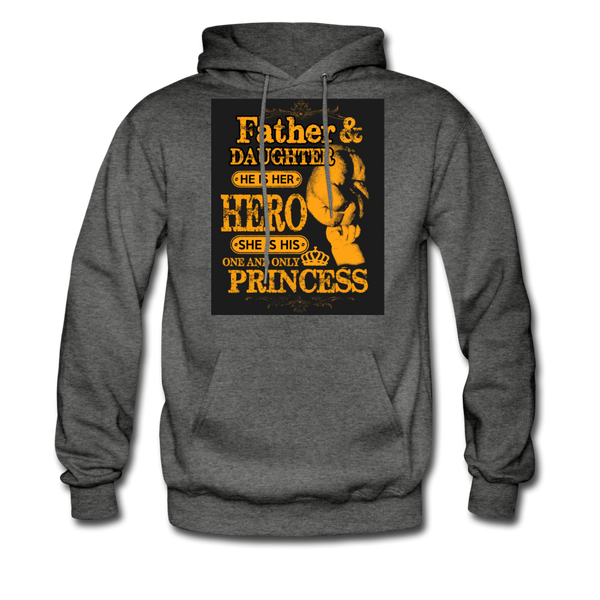 Father & Daughter Hero & Princess Men's Hoodie - charcoal gray