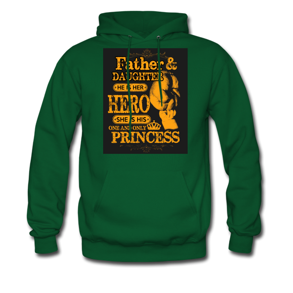 Father & Daughter Hero & Princess Men's Hoodie - forest green