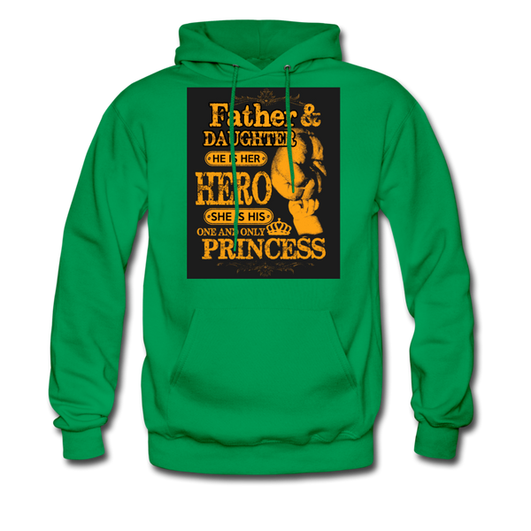 Father & Daughter Hero & Princess Men's Hoodie - kelly green