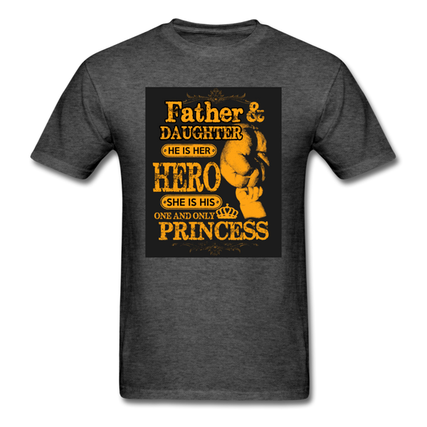 Father & Daughter Hero & Princess Men's T-Shirt - heather black