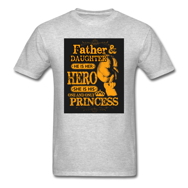 Father & Daughter Hero & Princess Men's T-Shirt - heather gray