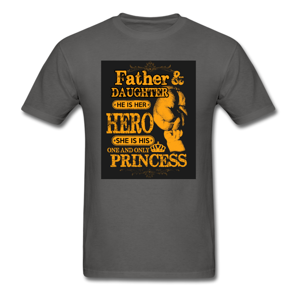 Father & Daughter Hero & Princess Men's T-Shirt - charcoal