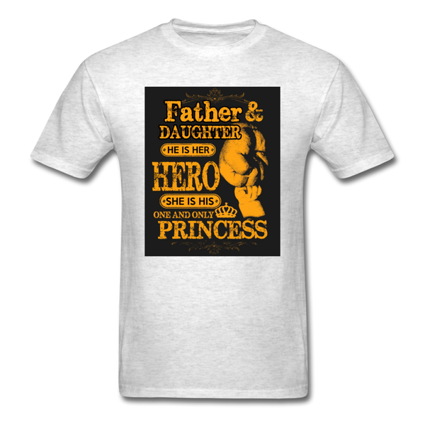 Father & Daughter Hero & Princess Men's T-Shirt - light heather gray