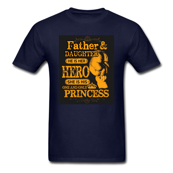 Father & Daughter Hero & Princess Men's T-Shirt - navy