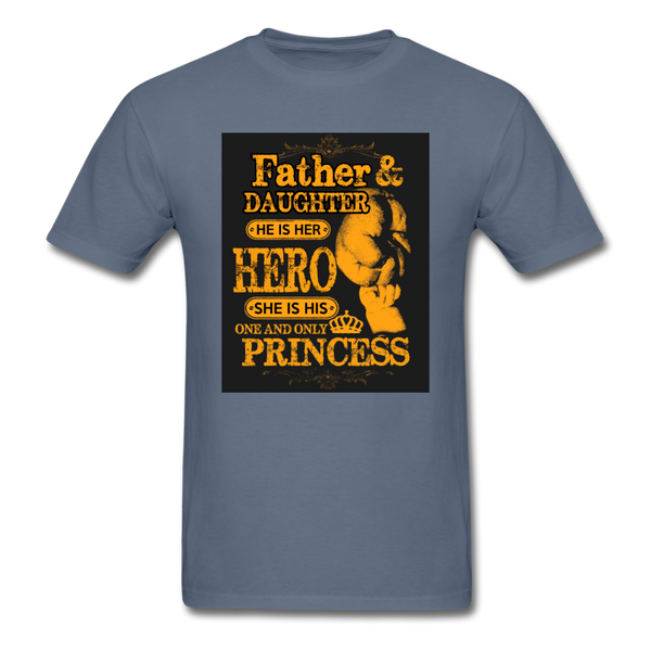 Father & Daughter Hero & Princess Men's T-Shirt - denim