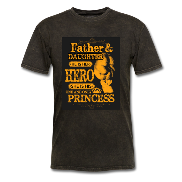 Father & Daughter Hero & Princess Men's T-Shirt - mineral black