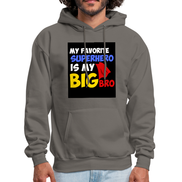 My Favorite Superhero Is My Big Bro Men's Hoodie - asphalt gray