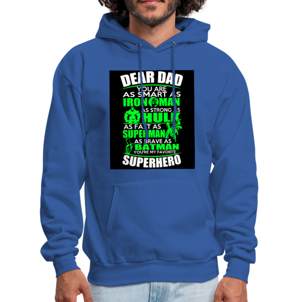 Dear Dad Superhero Men's Hoodie - royal blue